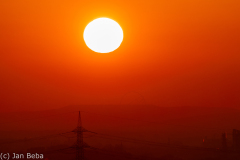 Sonne über der Halde Hoheward