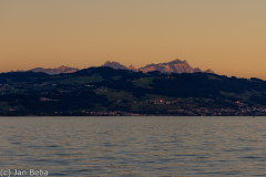 Der Säntis im Abendrot