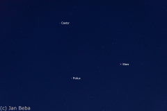 Mars, Castor, Pollux (Foto)