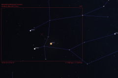 Mars, Castor, Pollux (Stellarium)
